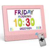SENXINGYAN front display showing colorful time and date, easy readability