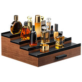 Sephyroth front view walnut black organizer showing clean display and elegance