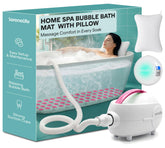 SereneLife front view of pink bubble bath mat showing full coverage and comfort
