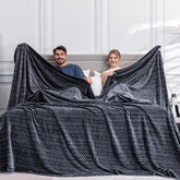 Serenhom front view of dark grey blanket showing full coverage and cozy appeal