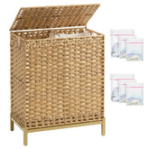 SETVSON front view with lid showing tidy covered laundry storage benefit