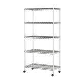 Seville Classics front view of assembled shelving showing sturdy storage