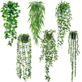 Sggvecsy front display of six potted hanging plants adds instant décor