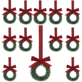 Sggvecsy front view mini cabinet wreath showing rustic farmhouse look
