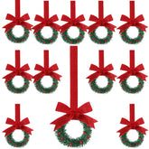 Sggvecsy front view of packaged mini wreaths shows coordinated holiday style