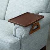 Shamrock Home bamboo trayble front view showing sleek surface and warm finish for versatile use