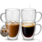 SHANDERBAR front view set of four mugs showing elegant clarity and gift readiness
