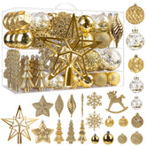 SHareconn front packaging showing full 100-piece gold ornament set convenience