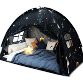 Sherilyn front view showing twin canopy tent, appealing sleep hideaway