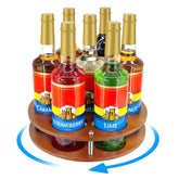 SHILFID front view of 7-bottle syrup rack shows organized bottles and quick access