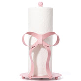 Shinlar front view of pink bow holder shows stylish countertop benefit