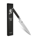 Shun Classic 6" front view showing sleek blade and balanced profile for precise cutting