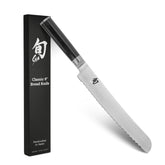 Shun Classic bread knife front profile showing balanced design and precision