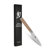 Shun Classic Blonde front view showing blade and handle for precise control