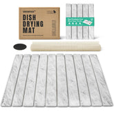 SHUSHIYAJU front view of light-gray stone drying mat shows clean modern design and quick absorption