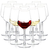 SHYRC front view of 12-glass set showing elegant uniform presentation and benefit of complete set