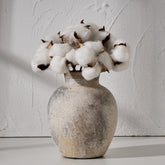 SIDUCAL front view whitewashed terracotta vase adding rustic charm