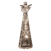 SIGNALS mercury glass angel front view showing elegant silhouette and reflective finish