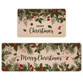 Siilues front packaging showing holiday mat pair and festive print benefits