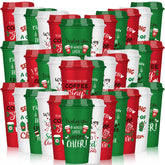 SiliFine front view of full 36-piece holiday cup set, ready to gift