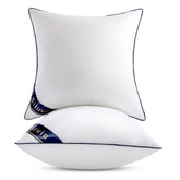 Siluvia front view of two 26x26 Euro pillow inserts adds clean decor