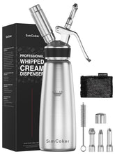 SimCoker front view canister showing sleek stainless finish and easy grip benefit