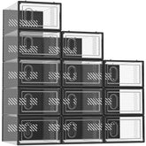 SIMPDIY front view clear shoe box shows visibility and neat organization