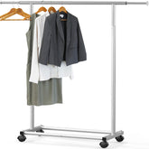 Simple Houseware front view rack showing silver frame and full hanging capacity