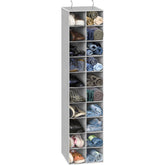 Simple Houseware hanging organizer front view showing 20 cubbies and compact storage benefits