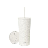 Simple Modern leopard front view showing insulated 20oz tumbler benefit of stylish everyday use