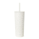 Simple Modern leopard tumbler front view showing patterned finish and sleek shape for style