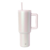 Simple Modern Trek 40oz front view shows pearlescent finish and travel convenience