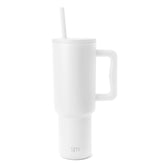 Simple Modern front view of winter white Trek tumbler showing clean design and large capacity