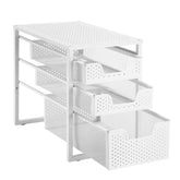 Simple Trending front view showing compact three-tier storage benefit