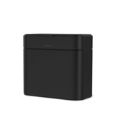 simplehuman front view of matte black compost caddy for tidy counters