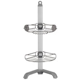 simplehuman front view of corner caddy, neat storage benefit