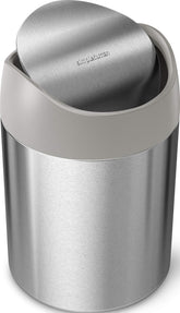 simplehuman front view of compact countertop can, tidy counter benefit
