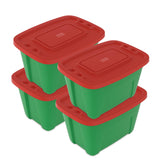SIMPLYKLEEN front view showing red lids and green bodies, clear holiday identification