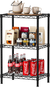 SINGAYE front view of assembled shelf showing compact storage benefit