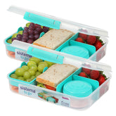 Sistema front packaging showing two 1.48L bento containers and snack pot, organized storage