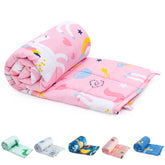 Sivio front view of 36x48 weighted blanket showing neat folds and soft cotton finish for cozy comfort