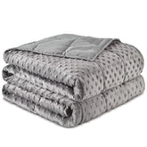 Sivio front view queen weighted blanket showing full coverage and cozy look