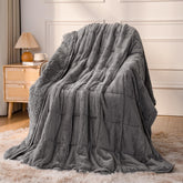 Sivio front view of queen weighted blanket showing full coverage and cozy look
