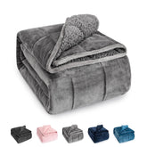 Sivio front view of twin weighted blanket showing neat fit and cozy look