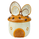 Sizikato front view mushroom house set showing whimsical storage and neat organization
