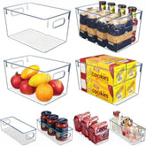 SKTWEEWKTS front view of eight clear storage bins, instant pantry visibility