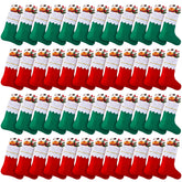 Skylety front view of red and green stocking pack showing bulk quantity and color