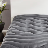 SLEEP ZONE front view of full-size cooling mattress topper showing fit and finish