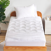 SLEEP ZONE front view of cooling twin topper showing plush surface and clean finish
