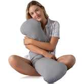 SleepCloud front view showing full contoured pillow and supportive shape benefit